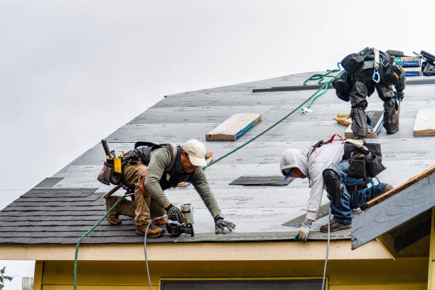 Professional Roofing technician working in North Greece, NY